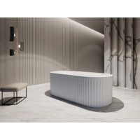Fluted Matte White